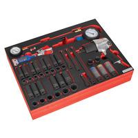 Sealey TBTP08 Tool Tray with Impact Wrench, Sockets & Tyre Tool Se...
