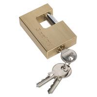 Sealey PL109 Brass Body Shutter Padlock 75mm