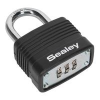 sealey pl301c steel body combination padlock 40mm