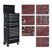 Sealey TBTPCOMBO2 Tool Chest Combi 14 Drawer - BB Runners - Blk & ...