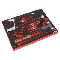 sealey tbtp06eu tool tray with hacksaw hammers amp punches 13pc