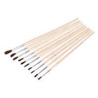 Sealey PB2 Touch-Up Paint Brush Assortment 10pc Wooden Handle