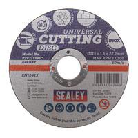 Sealey PTC/115MC Multipurpose Cutting Disc Ø115 x 1.6mm 22.2mm Bore