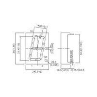 Seven-segment display Red 25 mm 4.5 V, 2.25 V No. of digits: 1 Kingbright SA10-21HWA