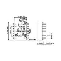 Seven-segment display Red 7 mm 2 V No. of digits: 1 Kingbright SA03-11EWA