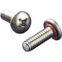 Sealing raised head screw M5 16 mm Phillips Stainless steel 18/8 grade 1 pc(s) APM Hexseal RM5X16MM-2701