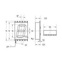 seven segment display red 10 mm 2 v no of digits 1 broadcom hdsm 431c