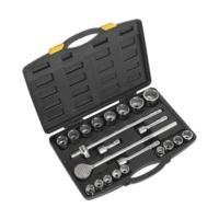 sealey s0712 socket set 22pc 34sq drive 12pt metric