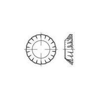 Serrated washers Inside diameter: 6.4 mm DIN 6798 Spring steel zinc galvanized 250 pc(s) TOOLCRAFT 138491