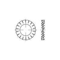 Serrated washers Inside diameter: 17 mm DIN 6798 Spring steel zinc galvanized 100 pc(s) TOOLCRAFT 138461