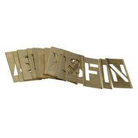 Set of Brass Interlocking Stencils - Letters 1in