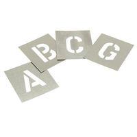 set of zinc stencils letters 212in