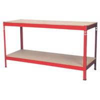 sealey ap1535 workbench 153mtr steel wooden top