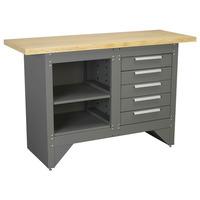 Sealey AP2030BB Workbench with 5 Drawers - Ball Bearing Runners He...