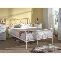 Serene Furnishings Chloe 3\' Single Ivory Metal Bed