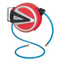 sealey sa811 retractable air hose reel 65mtr 65mm id polyuretha