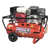 sealey sa5055 compressor 50ltr belt drive petrol engine 55hp