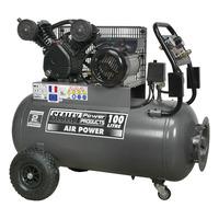 sealey sac3103b compressor 100ltr belt drive 3hp with front contro