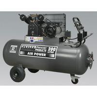 Sealey SAC3203B Compressor 200ltr Belt Drive 3hp with Front Contro...