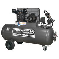 Sealey SAC3203B3PH Compressor 200ltr Belt Drive 3hp Front Control ...