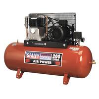 Sealey SAC42055B Compressor 200ltr Belt Drive 5.5hp 3ph 2-Stage - ...