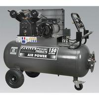 Sealey SAC3153B Compressor 150ltr Belt Drive 3hp with Front Contro...