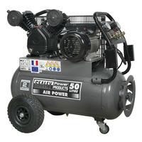 sealey sac3503b compressor 50ltr belt drive 3hp with front control