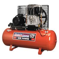 Sealey SAC62710B Compressor 270ltr Belt Drive 10hp 3ph 2-Stage - C...