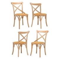 Set of 4 Natural Bistro Chairs