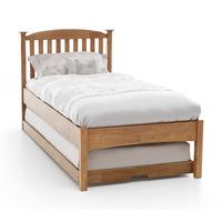 Serene Eleanor Low Foot End Guest Bed and Trundle - Honey Oak Single