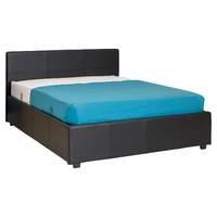 Seattle Ottoman Storage Bed Frame and Eco Memory Foam Mattress Double Brown