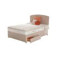 sealy memory cushion top 2 drawer divan