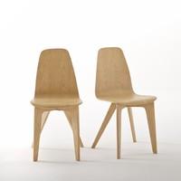 Set of 2 Biface Designer Shell Chairs