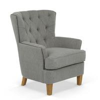 selkirk button back armchair grey