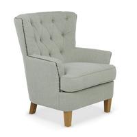 Selkirk Button Back Armchair Duck Egg