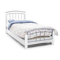 serene tetras metal and wooden guestbed in black and white serene tetr ...