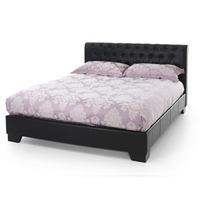 Serene Roma 5FT Kingsize Faux Leather Bedstead - Black