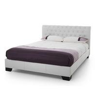 Serene Roma 4FT 6 Double Faux Leather Bedstead - White