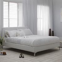 serene monza 6ft superking faux leather bedstead white