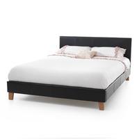 Serene Tivoli 4FT 6 Double Faux Leather Bedstead - Black