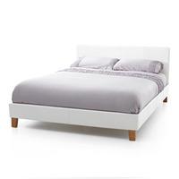 Serene Tivoli 4FT 6 Double Faux Leather Bedstead - White