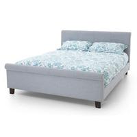 Serene Hazel 4FT Small Double Upholstered Bedstead - Ice