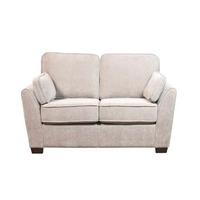 Seville Fabric 2 Seater Sofa In Mink With Dark Feet