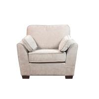 Seville Fabric Sofa Chair In Mink With Dark Feet