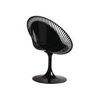 Sendero Revolving Chair In Black ABS