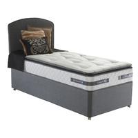 sealy alexander zoned memory pillow top charcoal divan set no drawers  ...