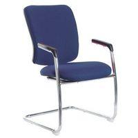 SENZA VISITORS CHAIR IN COBALT CHROME FRAME INTEGRAL ARMS ARM PADS