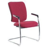 SENZA VISITORS CHAIR IN WINECHROME FRAME INTEGRAL ARMS ARM PADS