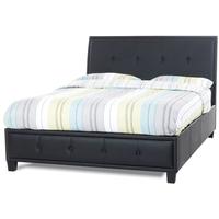 Serene Catania Black Faux Leather Bed