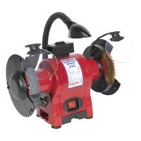 Sealey BG150XWL Bench Grinder 150mm & Wire Wheel Combination with Work Light 250W/230V